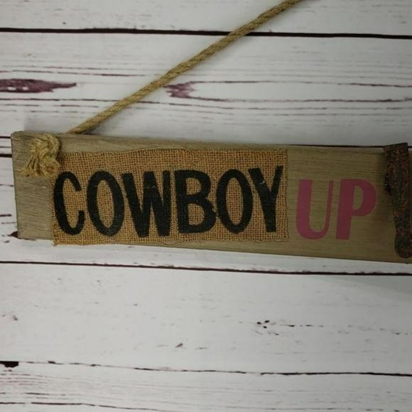 Cowboy Up! Its Rodeo Time! Wooden Country Sign - Picture 2 of 4